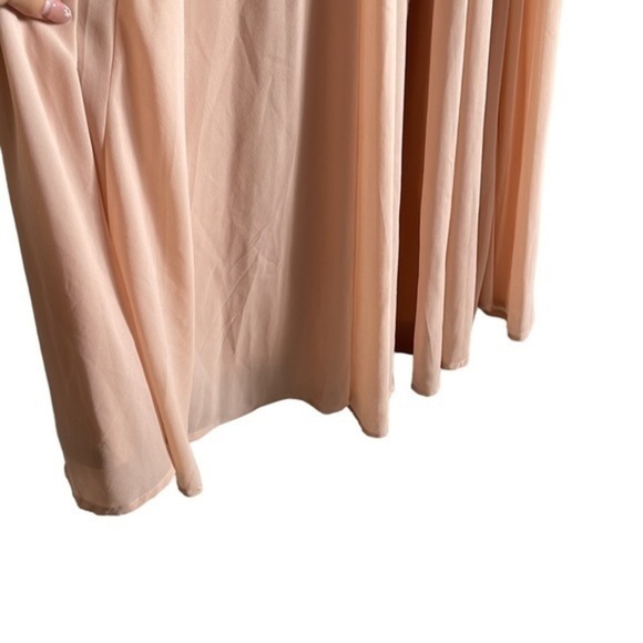 Lulus Bridesmaids Dress Women’s Size Small Maxi Open‎ Back Lace up Blush Pink - Picture 6 of 6
